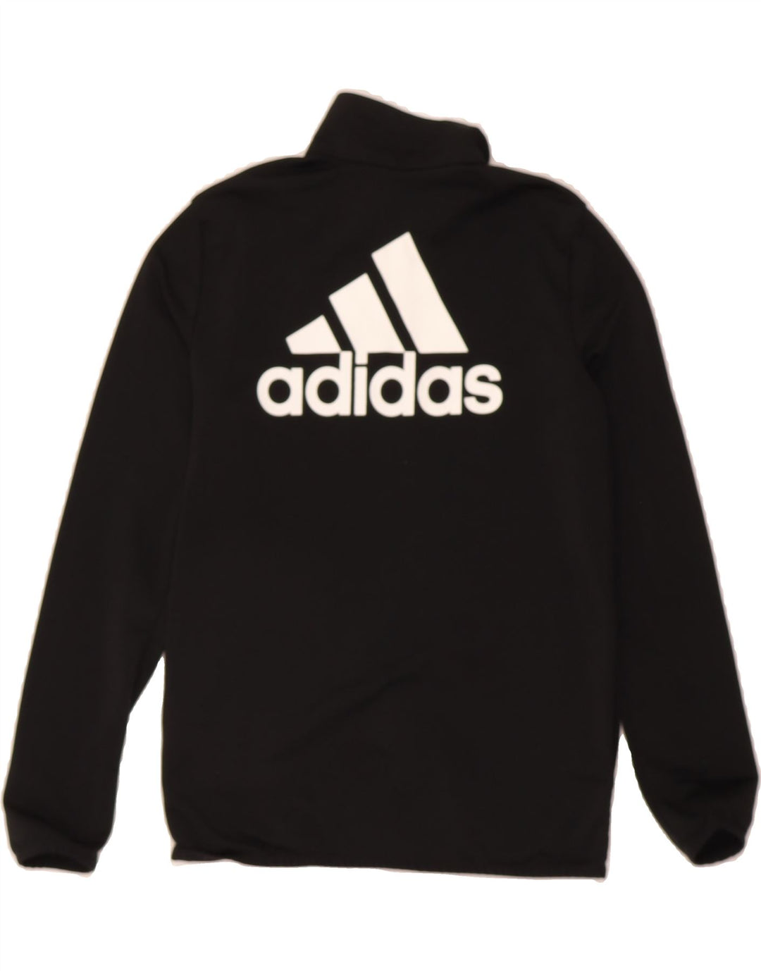 ADIDAS Boys Graphic Tracksuit Top Jacket 11-12 Years Black Polyester Vintage Adidas and Second-Hand Adidas from Messina Hembry 