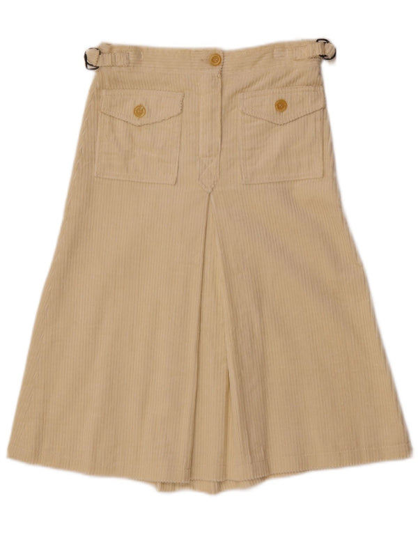 Vintage fløjlsnederdel til kvinder W26 Small Off White