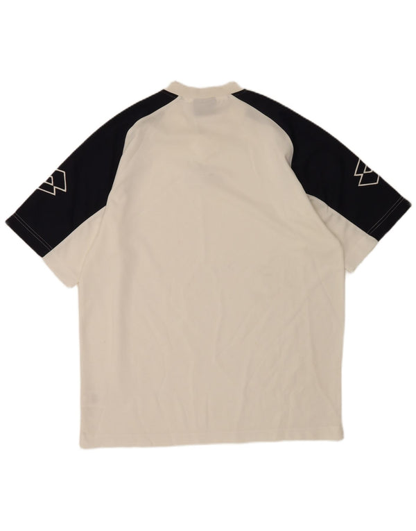 Lotto Herre Grafisk T-Shirt Top XL Hvid Colourblock Polyester