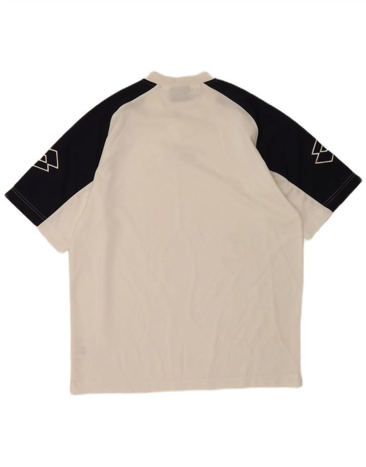 Lotto Herre Grafisk T-Shirt Top XL Hvid Colourblock Polyester