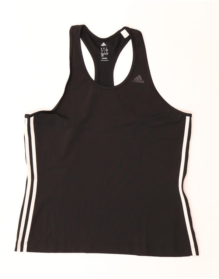ADIDAS Dame Climalite Vest Top UK 20/22 XL Sort Polyester