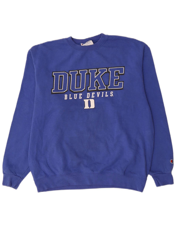 Champion Herre Duke Blue Devils Basketball Grafisk Sweatshirt Jumper Large