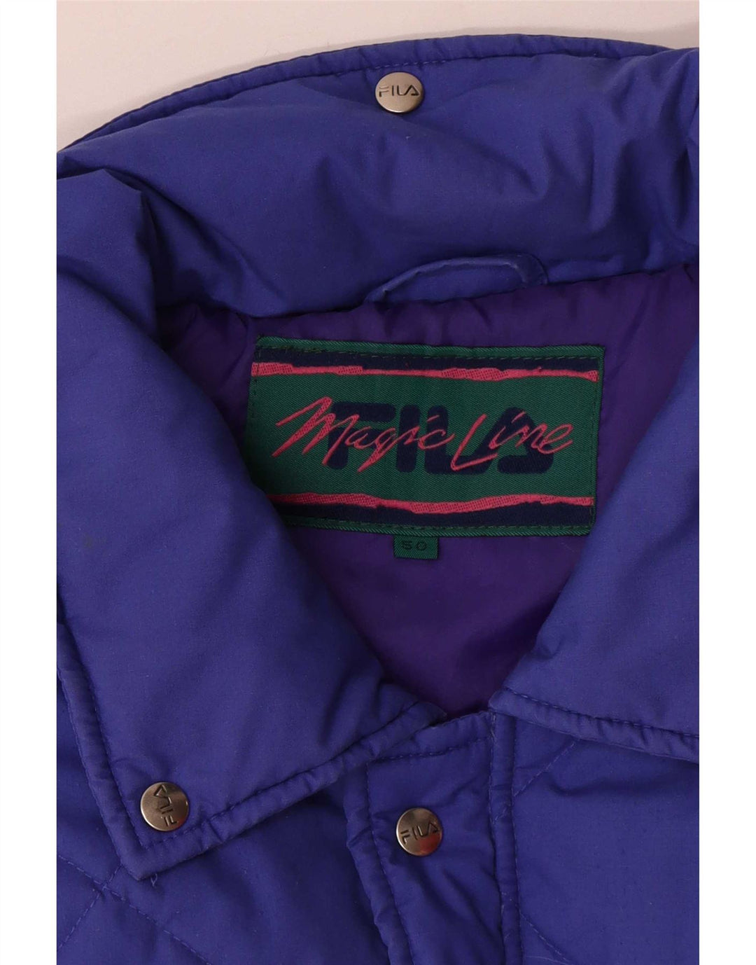 Fila Herre Quiltet Jakke IT 50 Stor Blå