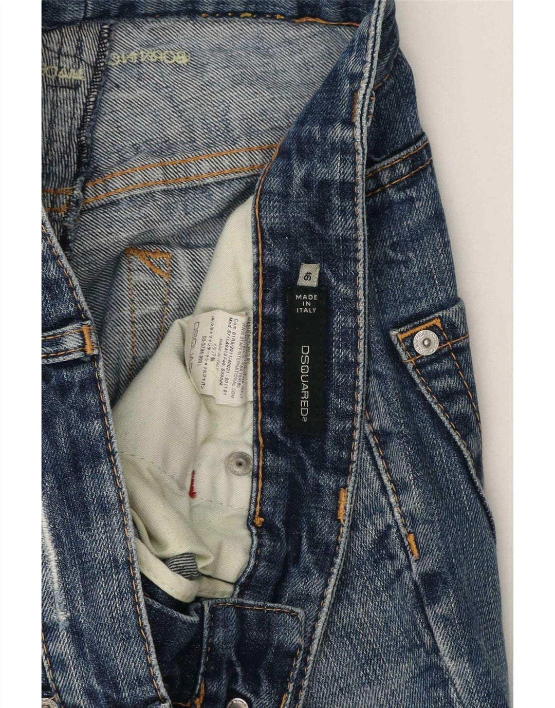 Dsquared Herre Distressed Slim Jeans IT 46 Small W32 L30 Blue Cotton