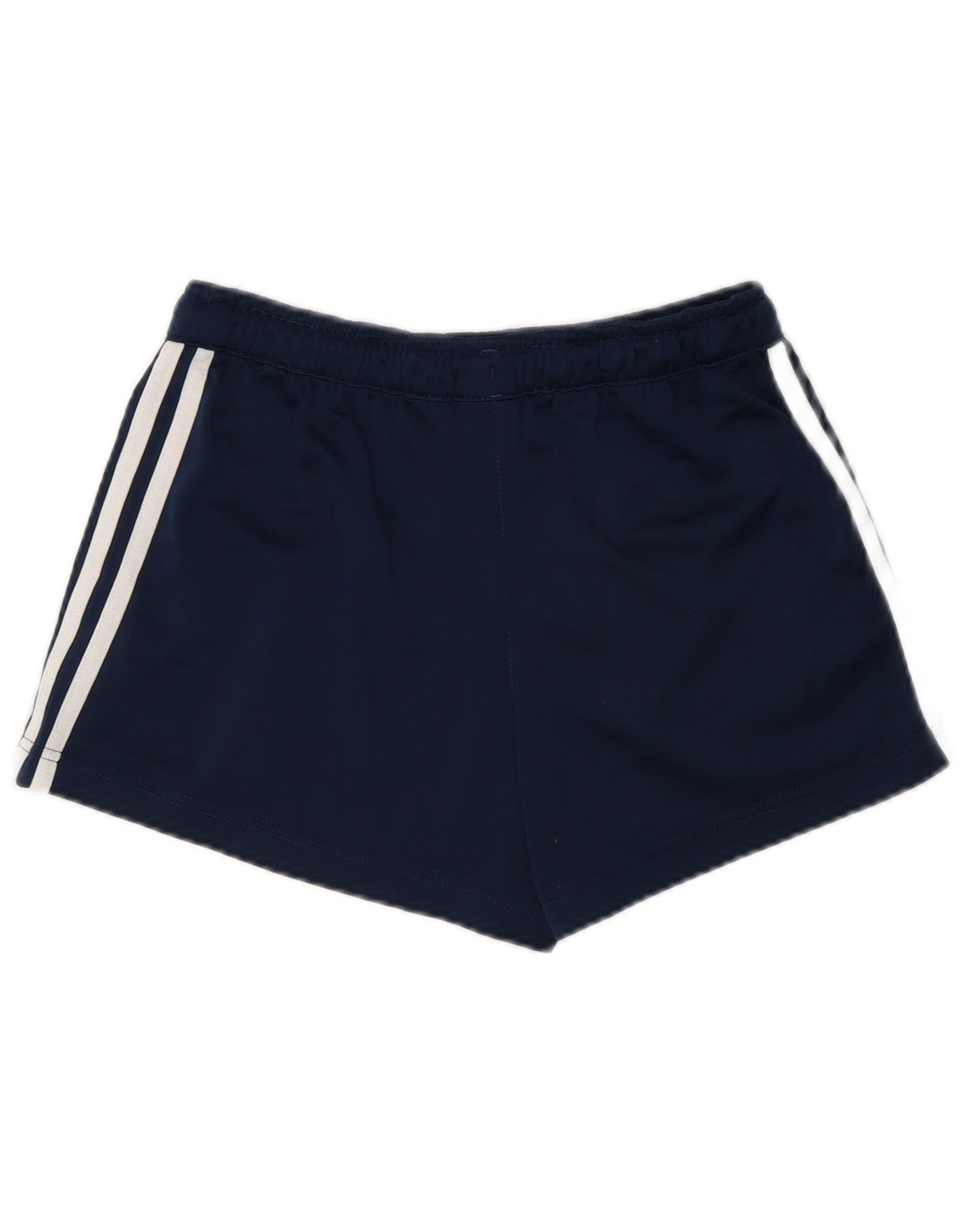 Adidas sportsshorts til kvinder UK 10 Små marineblå stribet polyester