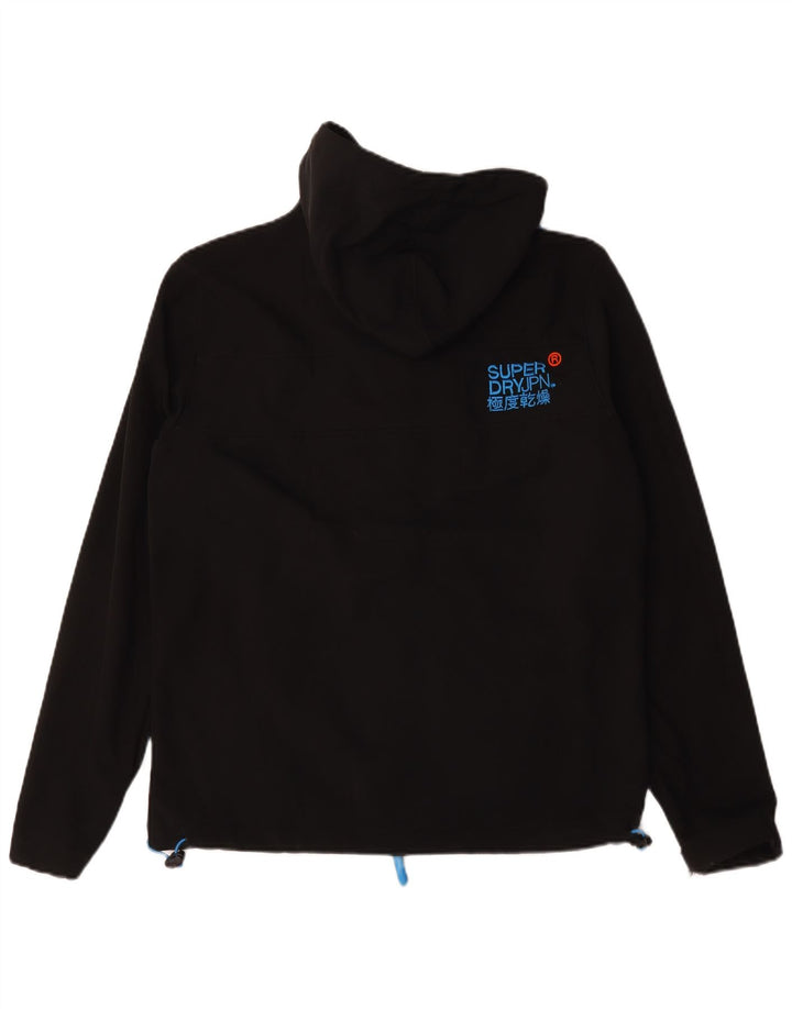 Superdry Windtrekker vindjakkejakke med hætte til mænd UK 40 Large Black