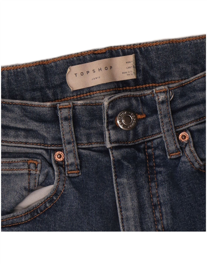 Topshop Dame Jamie Skinny Jeans W28 L30 Blå Polyester