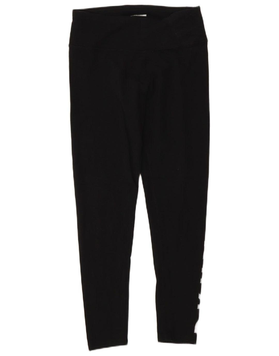 Dkny Dame Grafiske Leggings UK 12 Medium Sort Bomuld