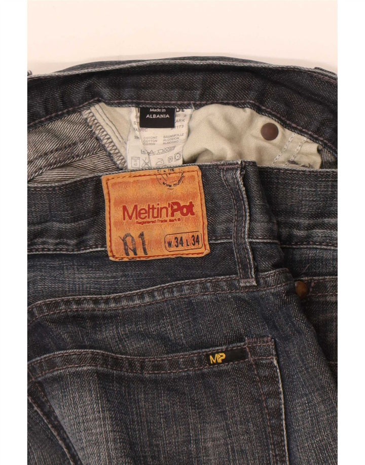 Meltin' Pot Herre Straight Jeans W34 L28 Blå Bomuld