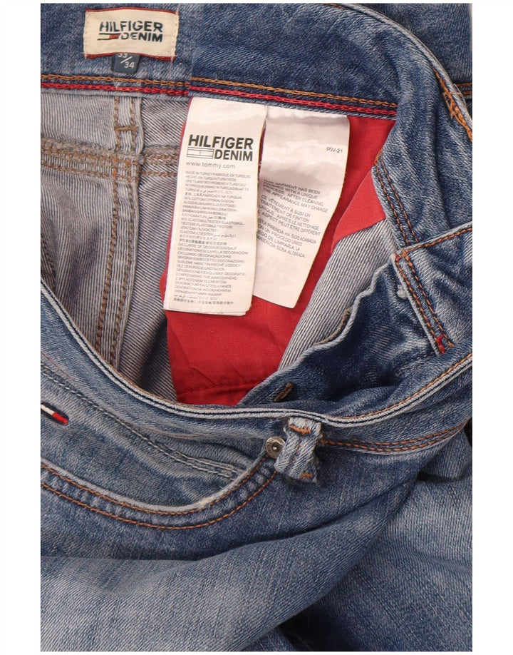 Tommy Hilfiger Dame Straight Jeans W33 L28 Blå Bomuld