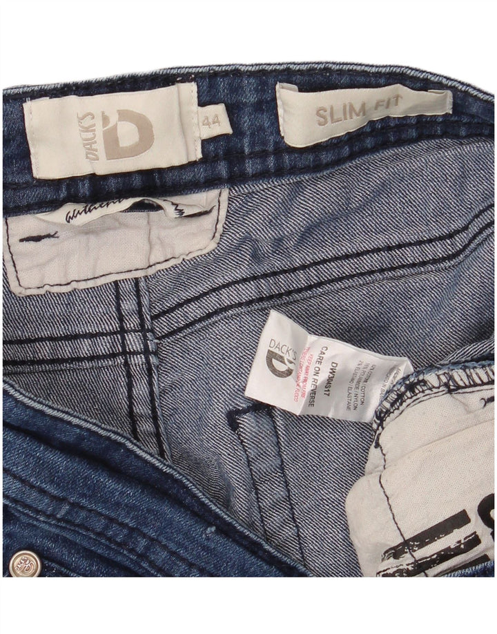 DACK'S Dame Slim Fit Denim Shorts IT 44 Medium W30 Blå Bomuld
