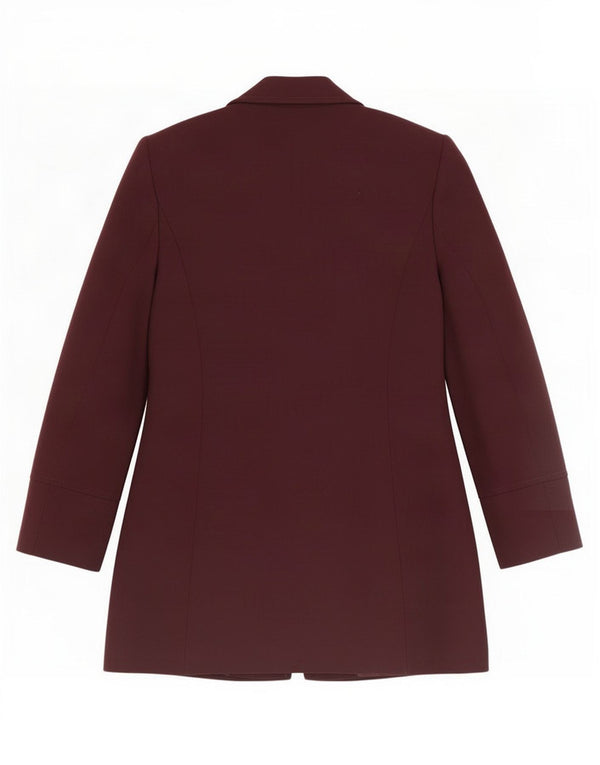 Marks & Spencer Dame Longline Blazer Jacket UK 10 Small Burgundy