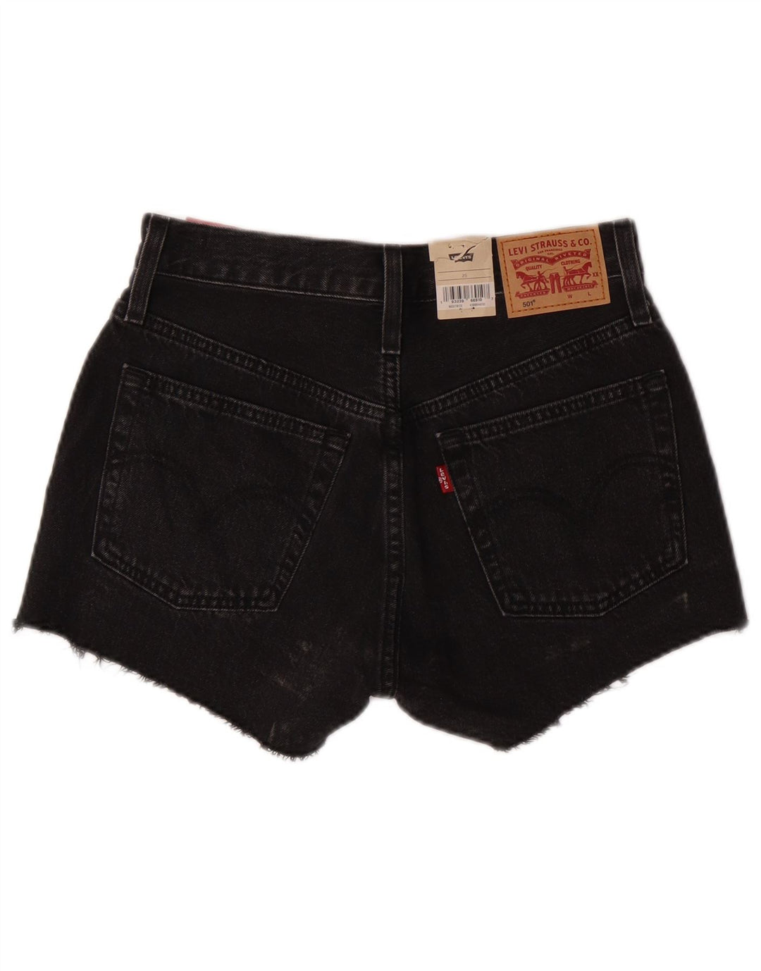 LEVI'S Womens 501 denimshorts W25 XS Sort bomuld