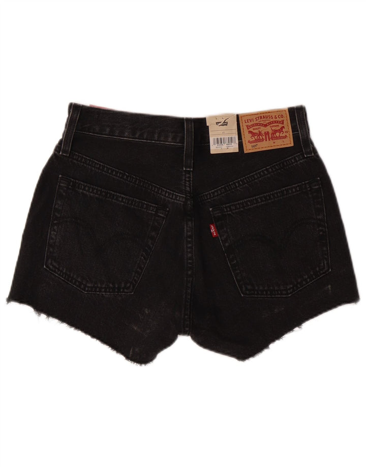 LEVI'S Womens 501 denimshorts W25 XS Sort bomuld