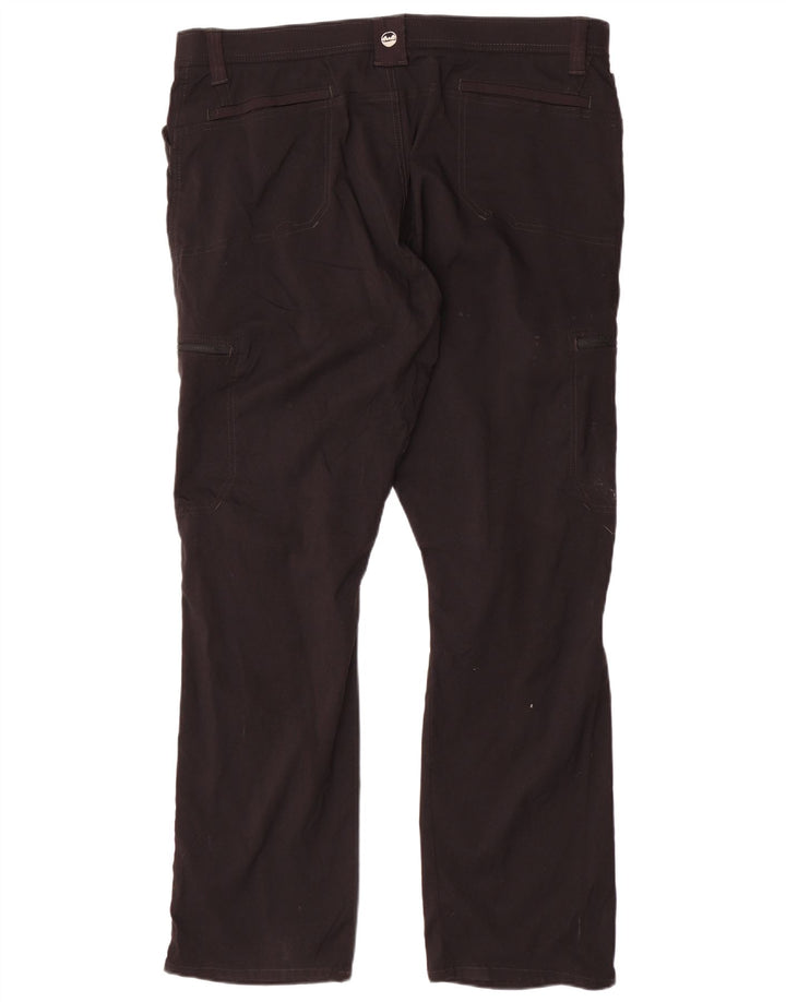 WRANGLER Straight Cargo Bukser til kvinder W42 L30 Sort Nylon