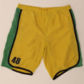 PUMA Mens Graphic Sport Shorts Small  Yellow Colourblock Nylon Vintage Puma and Second-Hand Puma from Messina Hembry 