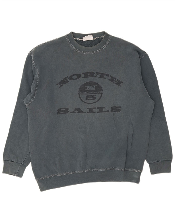 North Sails Herre Grafisk Sweatshirt Jumper Medium Blå