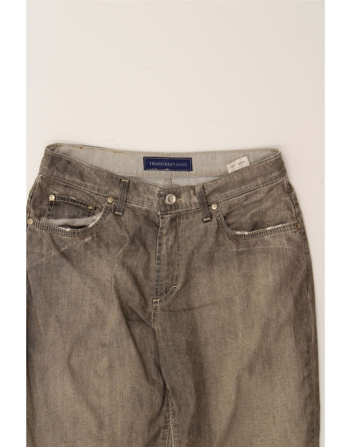 TRUSSARDI Womens Straight Jeans W28 L27 Grey Cotton Vintage Trussardi and Second-Hand Trussardi from Messina Hembry 