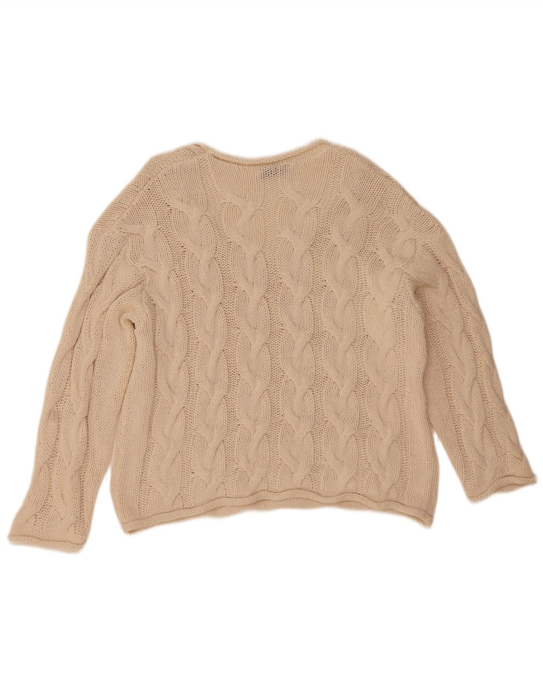 Zara Dame Oversized V-hals sweater UK 10 Small Off White