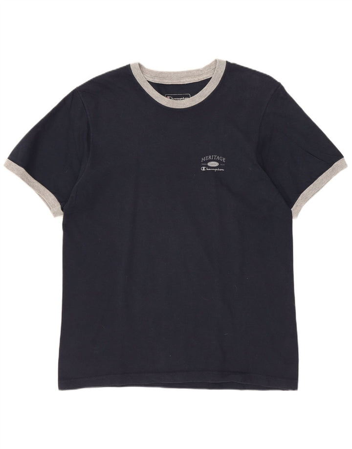 CHAMPION Heritage Classics T-Shirt Top Small Navy Blue Bomuld