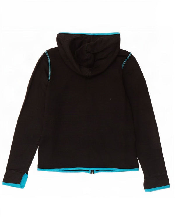 Diadora Dame Hættetrøje Sweater UK 12 Medium Sort Colourblock Bomuld