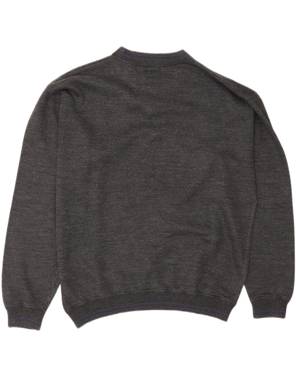 Vintage Mens Sweatshirt Jumper Large Grey Cotton