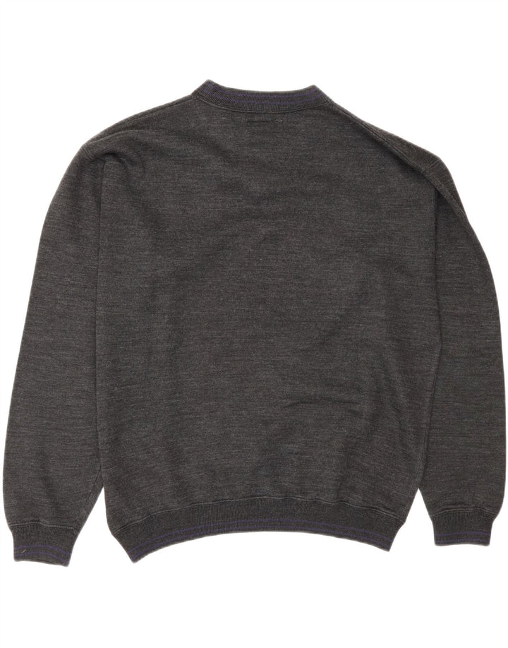 Vintage sweatshirt til mænd, stor grå bomuld