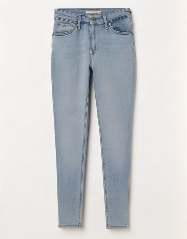 Levi's Dame 721 Skinny Jeans med høj talje W25 L28 Blå Bomuld