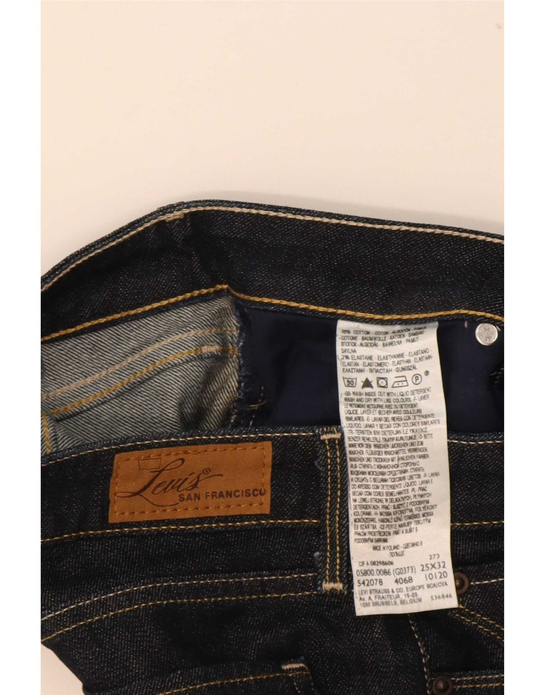 Levi's Womens Bold Curve Straight Jeans W25 L32 Sort Bomuld