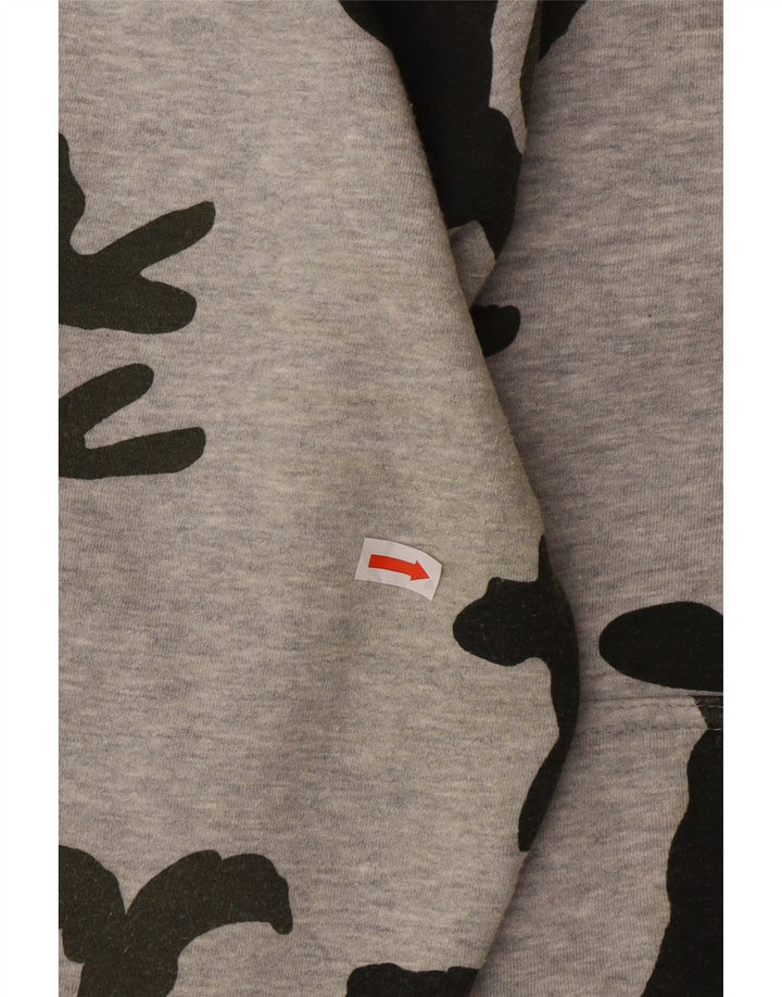 Nike hættetrøje med lynlås til mænd Stor grå camouflage bomuld