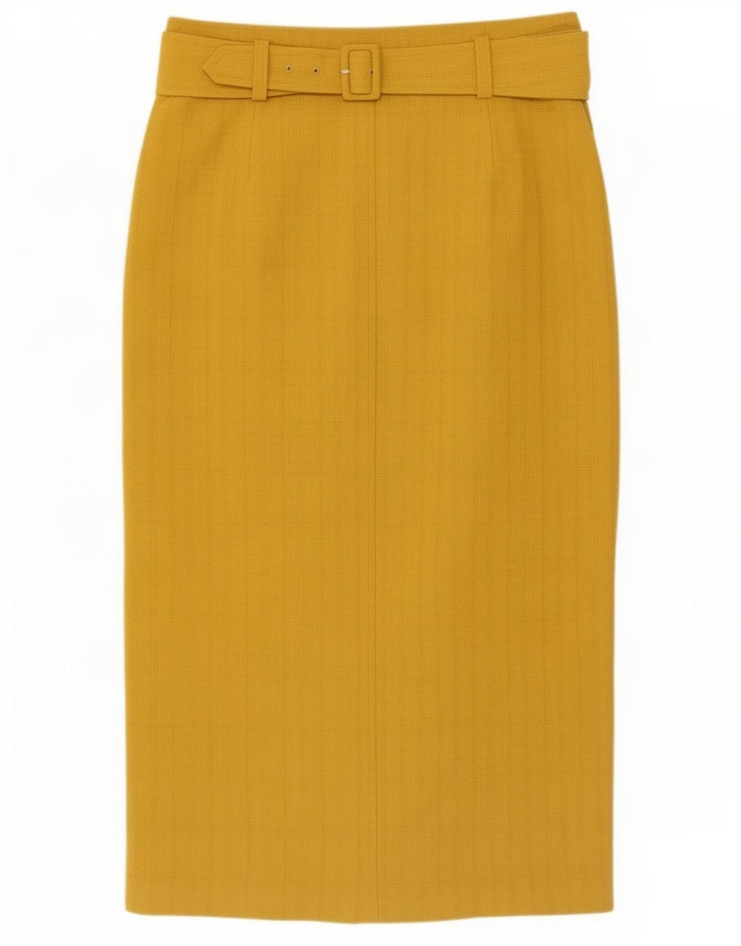 Marks & Spencer Midi-nederdel til kvinder UK 12 Medium W30 Gul polyester