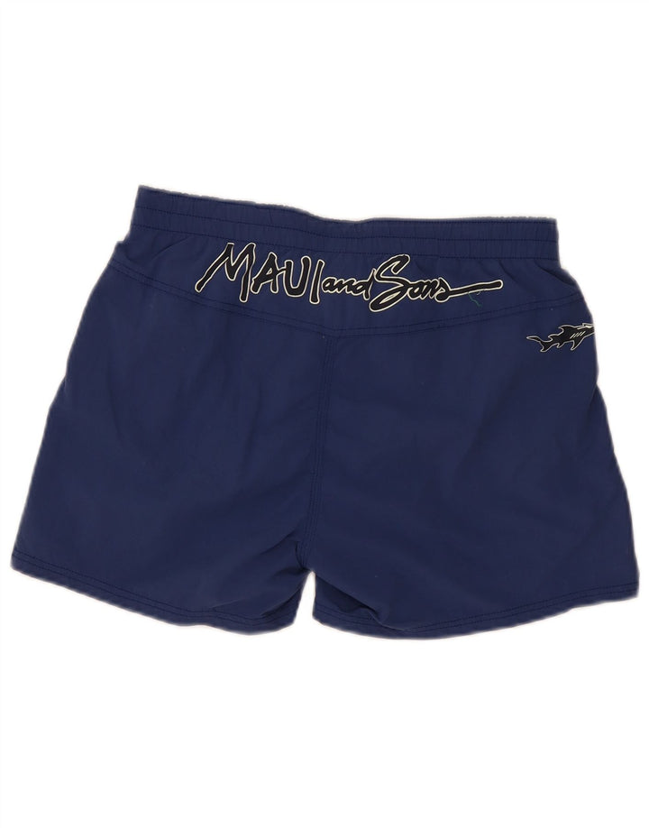 Maui and Sons Grafiske svømmeshorts til kvinder Små marineblå polyamid