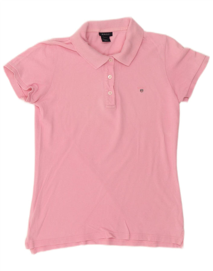 Gant Dame Polo Shirt UK 14 Medium Pink Bomuld