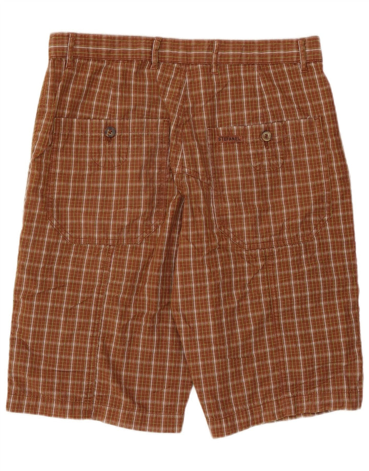 Stefanel Herre Cargo Shorts IT 46 Small W30 Brown Check