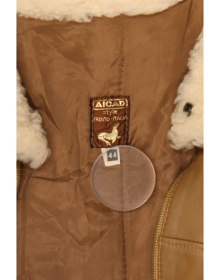 Aicad Dame Oversized Læderjakke IT 44 Medium Brun