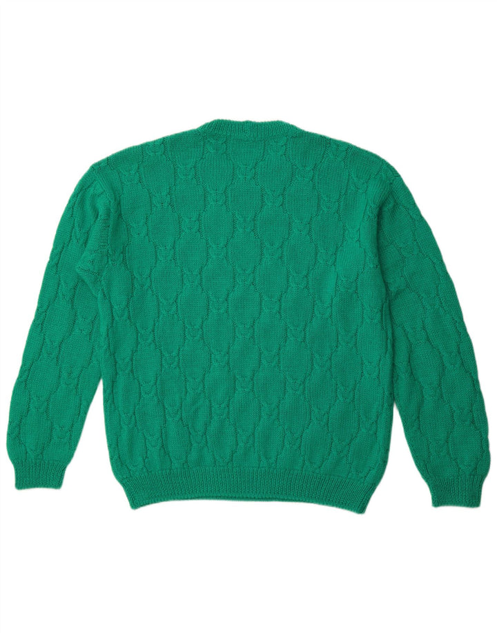 VINTAGE Herre sweater med rund hals XL Grøn