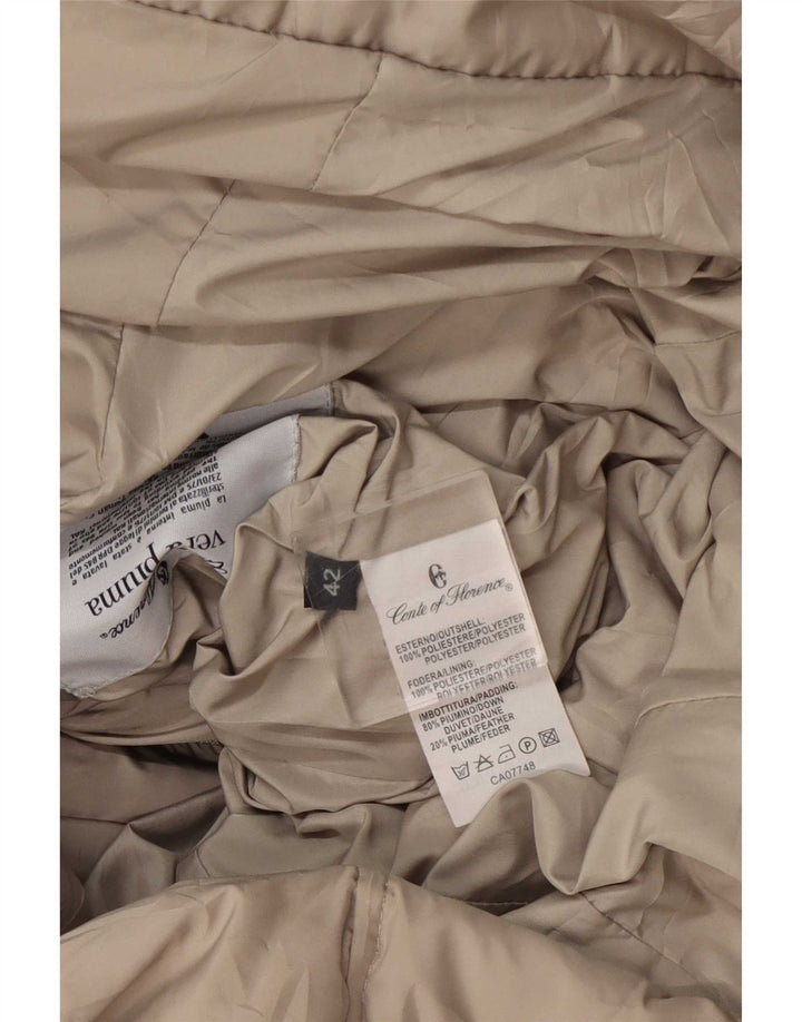Conte of Florence Polstret Frakke IT 42 Medium Beige Polyester til kvinder