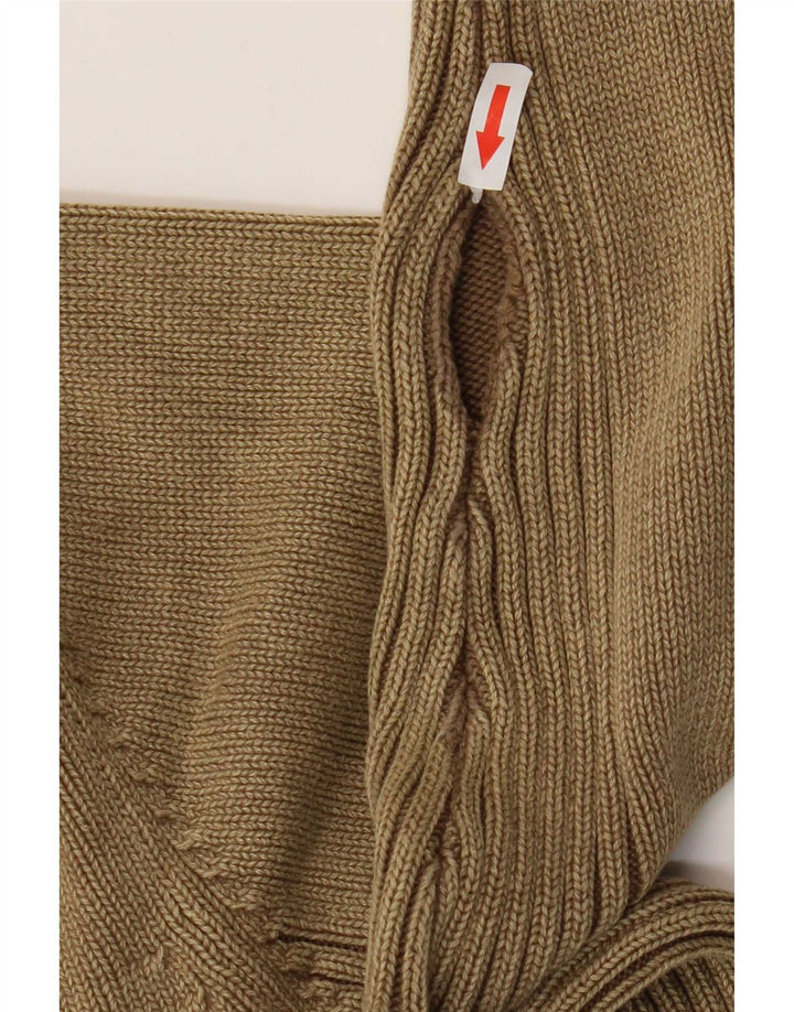 Camp David Herre grafisk lynlås-hals sweater 2XL brun bomuld