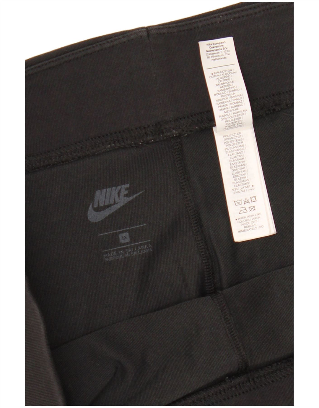 NIKE sportsshorts til kvinder UK 18 XL sort bomuld