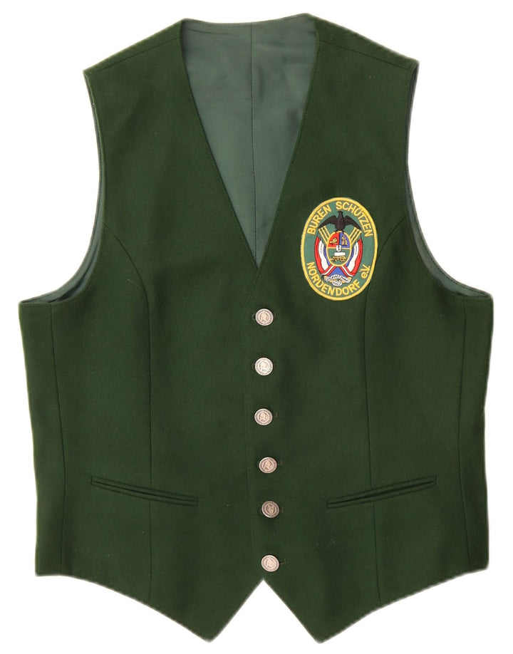 Vintage herre grafisk vest lille grøn