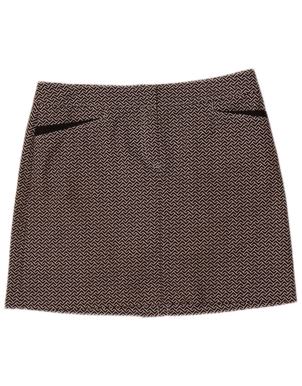 Izod Dame Golf Mini Nederdel US 8 Medium W32 Sort Geometrisk Polyester