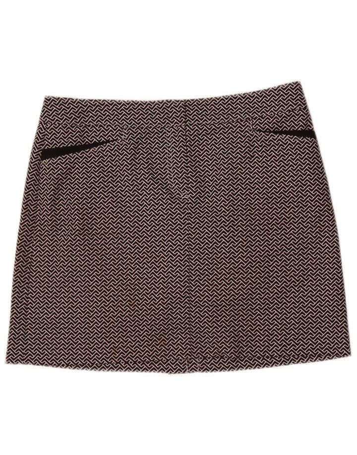 Izod Dame Golf Mini Nederdel US 8 Medium W32 Sort Geometrisk Polyester