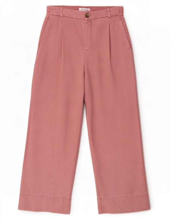 Zara Piger Wide Leg Højtaljede Chinobukser 13-14 år W28 L25 Pink
