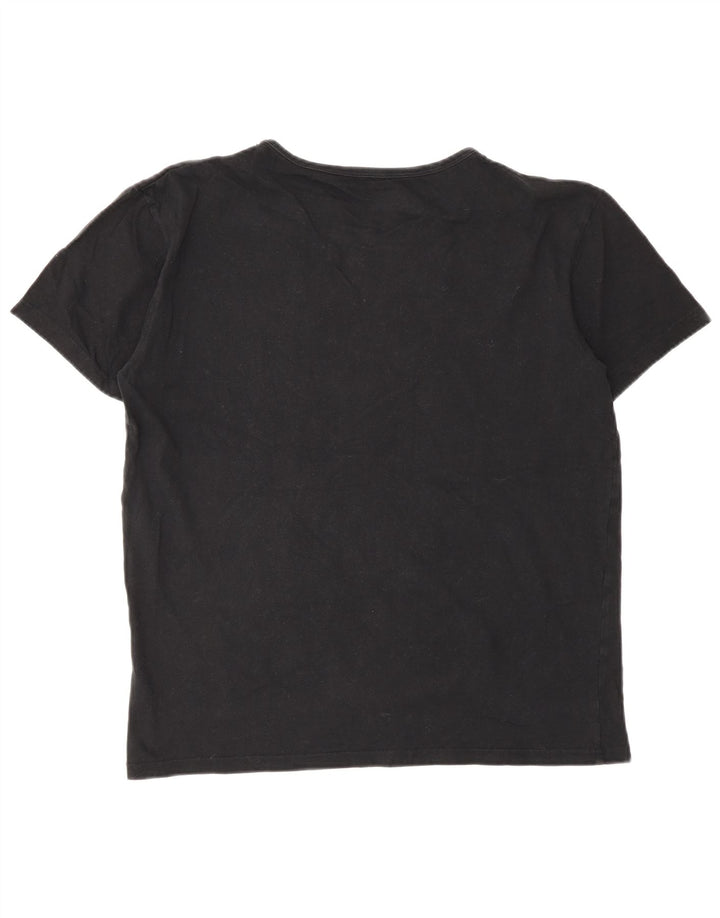 Paul Smith Dame T-Shirt Top UK 14 Medium Sort Bomuld
