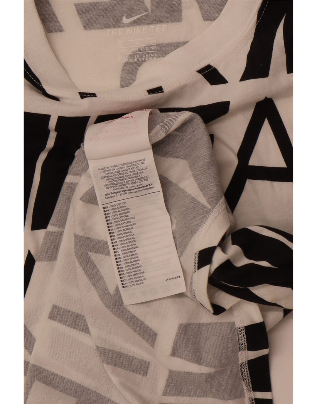 NIKE piger grafisk vest top 13-14 år XL hvid bomuld