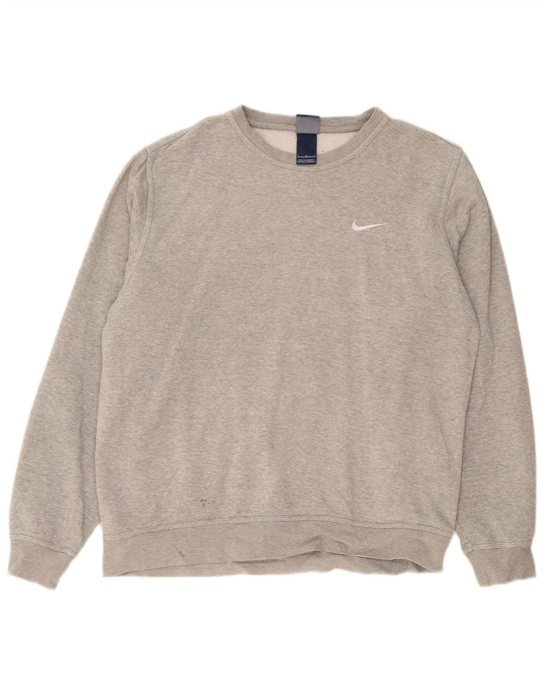 Nike Sweatshirt-trøje til mænd, stor grå flækket bomuld