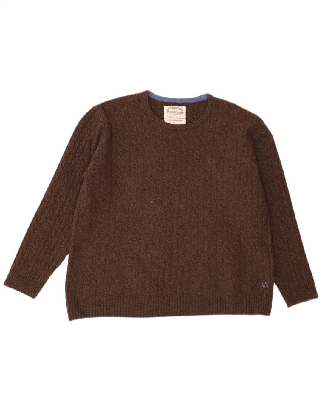White Stuff Dame sweater med rund hals DK 16 Stor brun lammeuld
