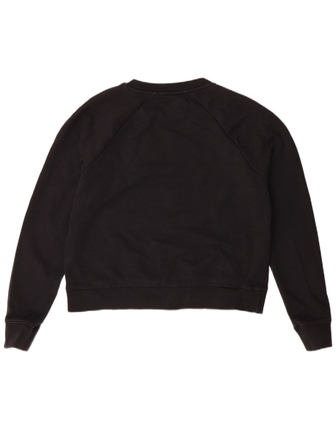 VANS Womens Crop Oversized grafisk sweatshirt Jumper UK 10 Small Black