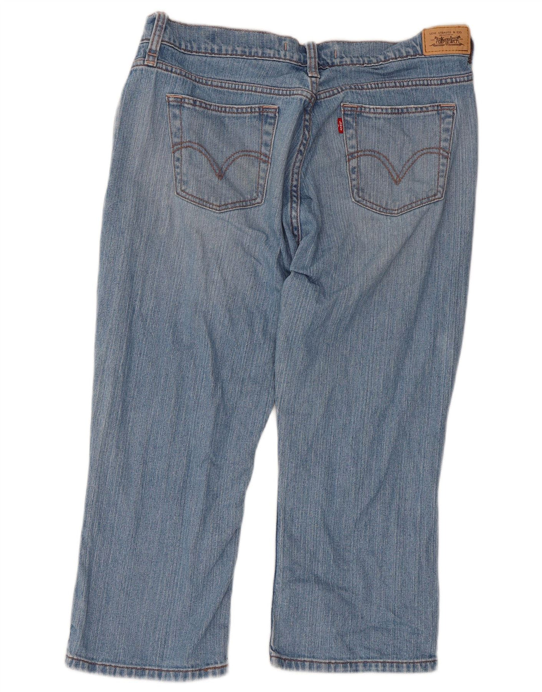Levi's Dame 515 Capri Jeans US 12 Large W34 L21 Blå Bomuld