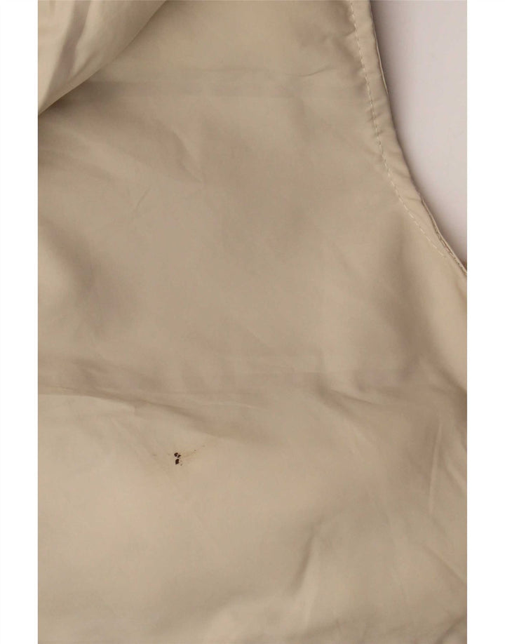 Zara Longline hættetrøje polstret Gilet UK 14 Medium Beige Polyester